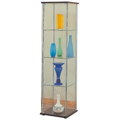 Coaster® Bellatrix Cappuccino/Clear Rectangular 4-Shelf Curio Cabinet