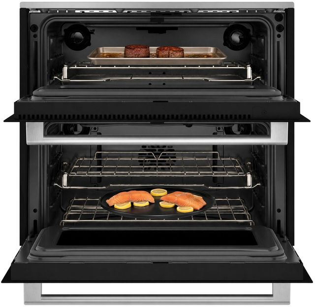 Café™ 30” Platinum Glass Duo Smart Double Electric Wall Oven-2