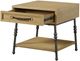 Bernards Tarrington Cashew Accent End Table with Black Legs-3