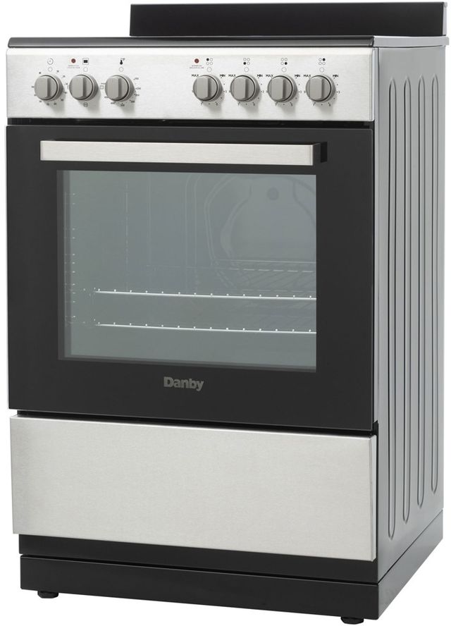 Danby 24" Stainless Steel Glass Top Freestanding Electric Range-2