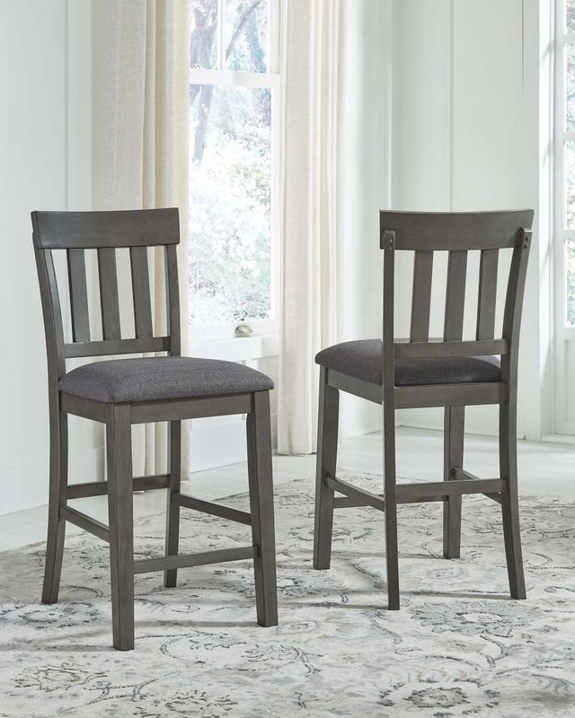 Signature Design by Ashley® Hallanden Antiqued Gray Bar Stool-4