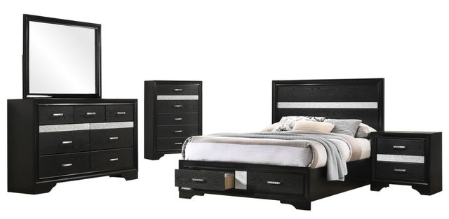 Coaster® Miranda 5-Piece Black Full Storage Bedroom Set-0