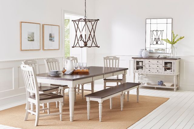 Jofran Inc. Orchard Park Brown/Light Gray 76" Bench-1