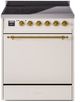 Ilve® Nostalgie II Series 30" Antique White Pro Style Induction Range-0