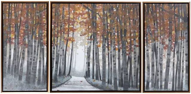 StyleCraft Norman Wyatt Home 3-Piece Sun Lit Path Wall Art Set-0