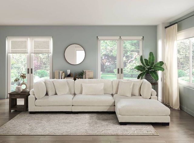 Homelegance® Traverse 4-Piece Beige 135" Modular Sectional with Ottoman-1
