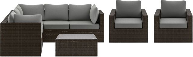 homestyles® Cape Shores 4-Piece Brown Sectional Set-0