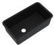 Rohl® Allia Series Matte Black Fireclay Single Bowl Undermount Kitchen Sink-0