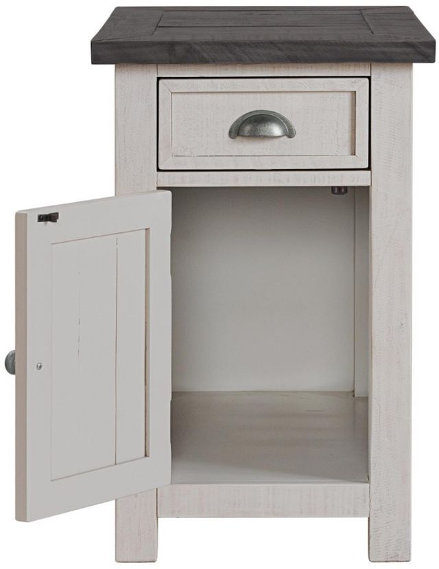 Martin Svensson Monterey Gray Chairside Table with White Base-2
