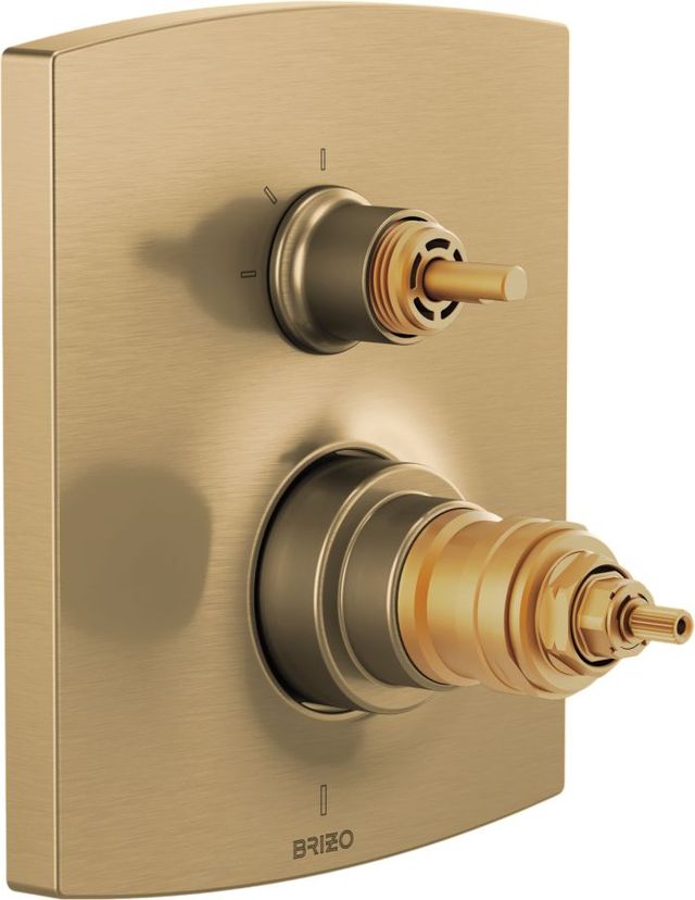 Brizo Kintsu® TempAssure® Brilliance® Luxe Gold® Thermostatic Valve with Integrated 3-Function Diverter Trim-0