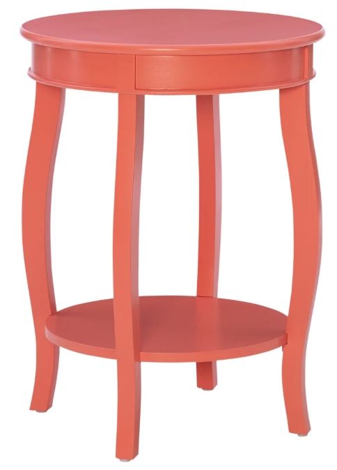 Powell® Rainbow Coral Round Side Table-0