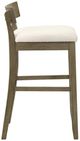 Armen Living Merie 2-Piece Putty Brown/White Barstool Set-3