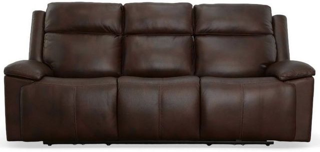 Flexsteel® Chance Brown Power Gliding Sofa with Power Headrest-1
