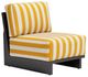 Zuo® Modern Shoreline Black/White/Yellow Aluminum Fabric Outdoor Accent Chair-0