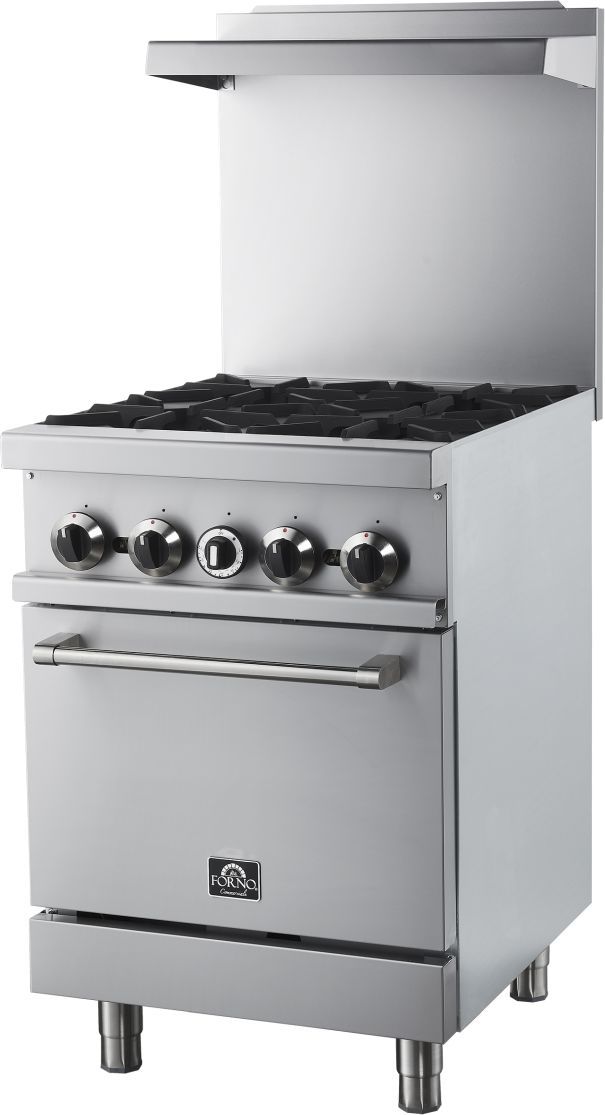 FORNO® 24" Stainless Steel Commercial Freestanding Gas Range -2