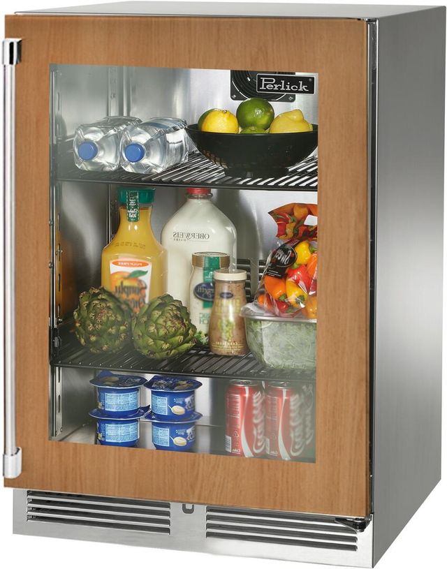 Perlick® Signature Series 24" 5.2 Cu. Ft. Panel Ready Built-In Beverage Center with LED Display Lighting-0