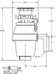 XO 0.5 HP Batch Feed Stainless Steel Garbage Disposer-4