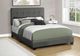 Monarch Specialties Inc. Dark Grey Upholstered Double Panel Bed-1