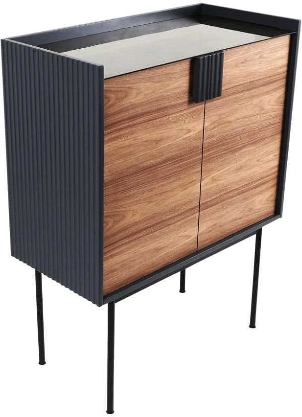 Moe's Home Collection Yasmin Black/Brown Bar Cabinet-0