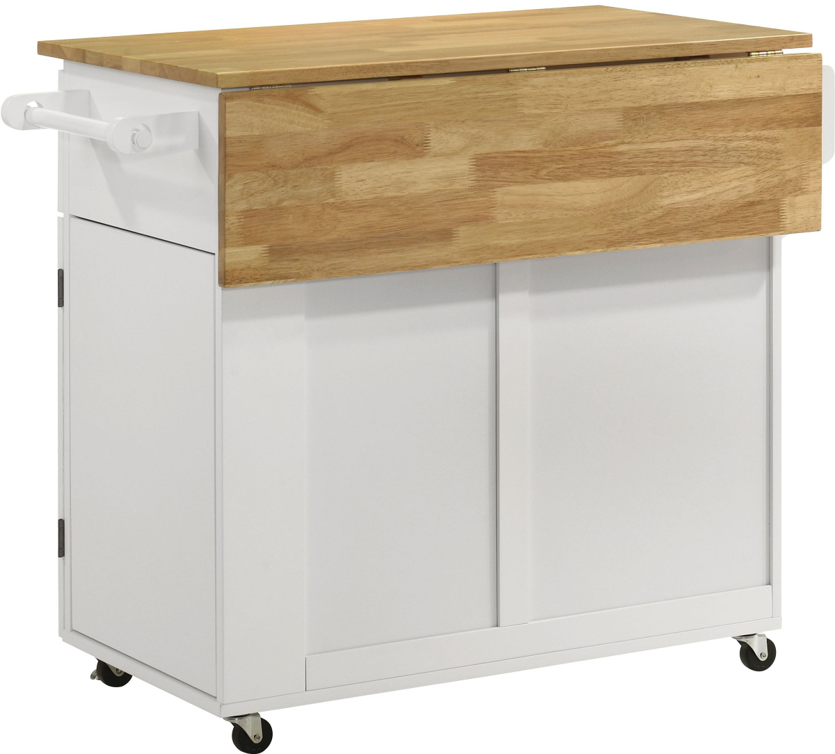 Coaster Jalen 3-Door Kitchen Cart with Casters - Thumbnail 3