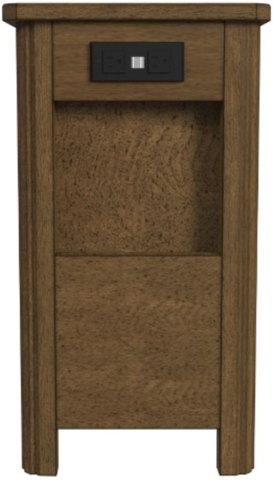 Null Furniture Bedford Hewn Oak Charging Chairside Cabinet-2