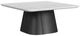 Elements International Edison 2-Piece White Occasional Table with Black Base Set-1
