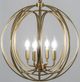 YHD Satin Brass 4-Light Chandelier-2