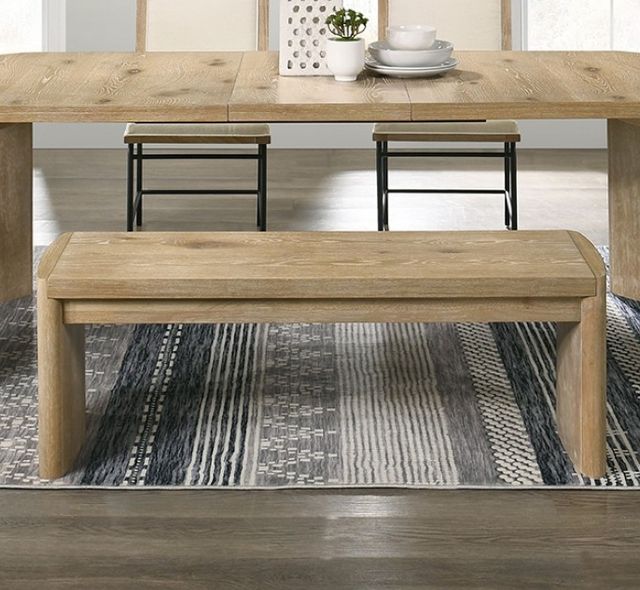 Furniture of America® Edenbridge Natural Oak Dining Bench-1