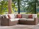 Signature Design by Ashley® Dolan Creek 3-Piece Beige/Brown Fabric/Wicker L-Shape Outdoor Sectional-1