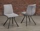 Brassex Inc. Mila 2-Piece Two-Tone Grey Dining Chair Set-3