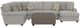 Jackson Furniture Livingston 4-Piece Linen U-Shape Sectional with Ottoman-1