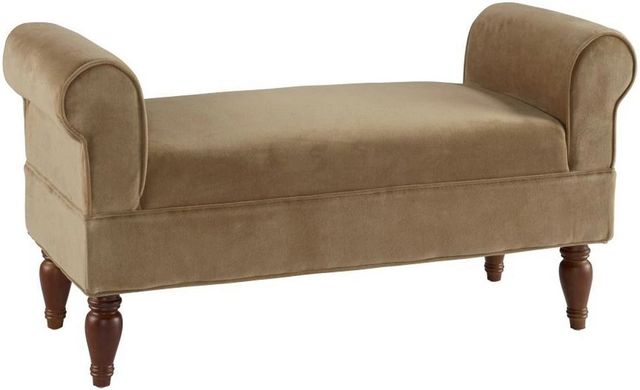 Linon Lillian Coffee Accent Bench-0