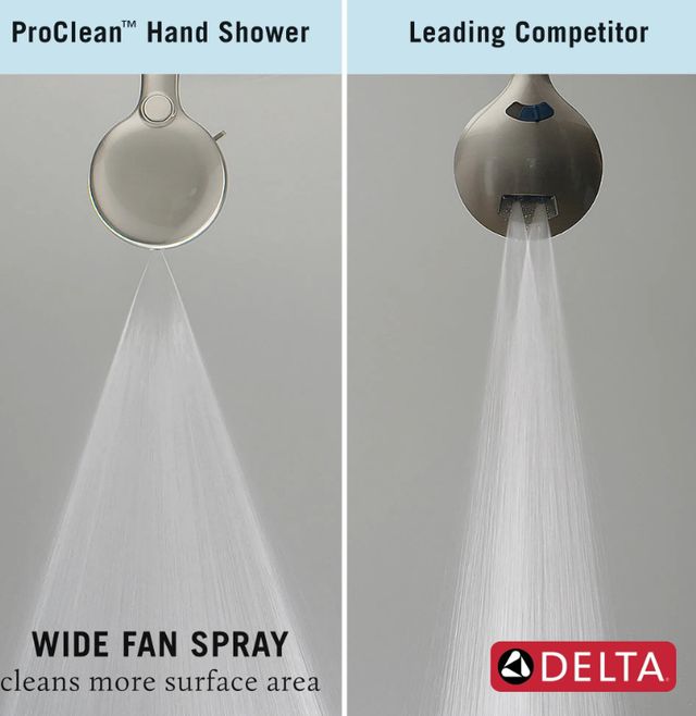Delta Lumicoat® Polished Nickel 7-Setting Slide Bar Hand Shower with Cleaning Spray-1