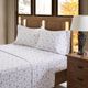 Olliix by True North by Sleep Philosophy Pink/Grey Snowflakes Queen Cozy Flannel 100% Cotton Flannel Printed Sheet Set-4