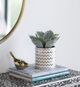 A & B Home Silver/White Zigzag Planter-3