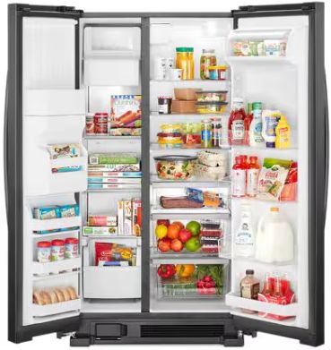 Whirlpool® 36" 24.6 Cu. Ft. Black Side-by-Side Refrigerator-3