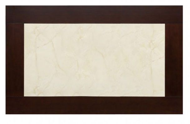 Furniture of America® Brent Ivory Dining Table with Dark Cherry Base-2