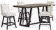 New Classic® Home Furnishings High Line 5-Piece Walnut/White Counter Dining Set-0