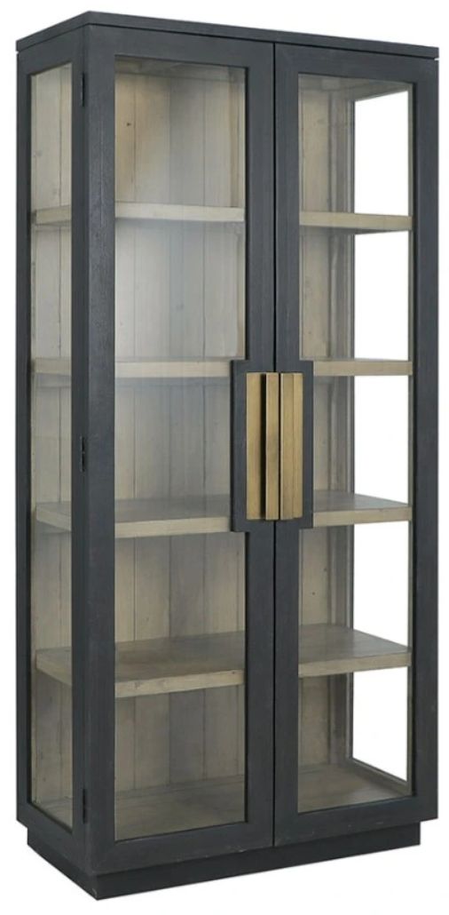 Classic Home Larson Carbon Black 82" Tall Cabinet-0