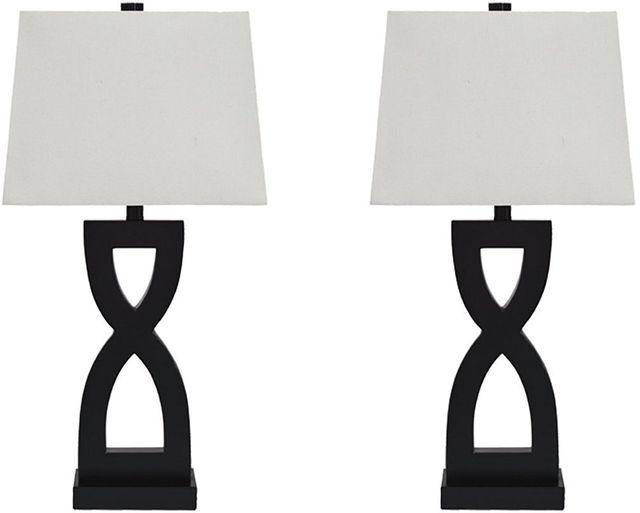Signature Design by Ashley® Amasai 2-Piece Black Table Lamps-0