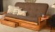 Kodiak Furniture Phoenix Linen Cocoa/Butternut Queen Futon with Mattress and Storage Drawers-1