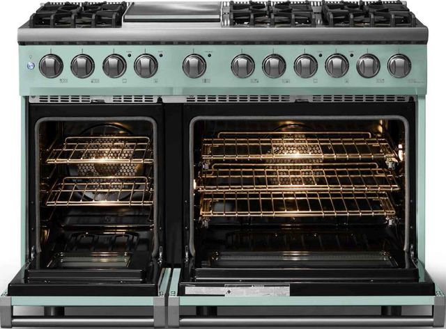 Viking® 5 Series 48" Splash Pro Style Dual Fuel (LP) Range with Polished Chrome Trim-1