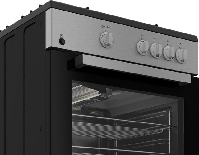 Beko 24" Stainless Steel Slide-In Gas Range-3