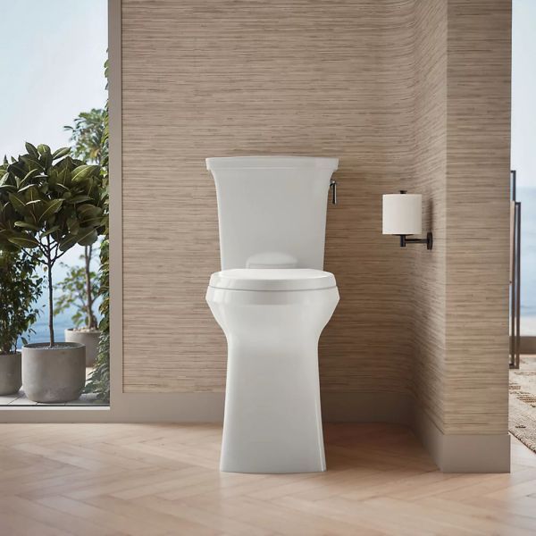 KOHLER® Corbelle® White Tall 2-Piece Right-Hand Trip Elongated Toilet with Skirted Trapway, 1.28 Gpf-3