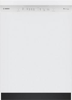 Bosch® 100 Series 24" White Front Control Built In Dishwasher