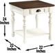 Steve Silver Co. Joanna Mocha End Table with Ivory Base-1