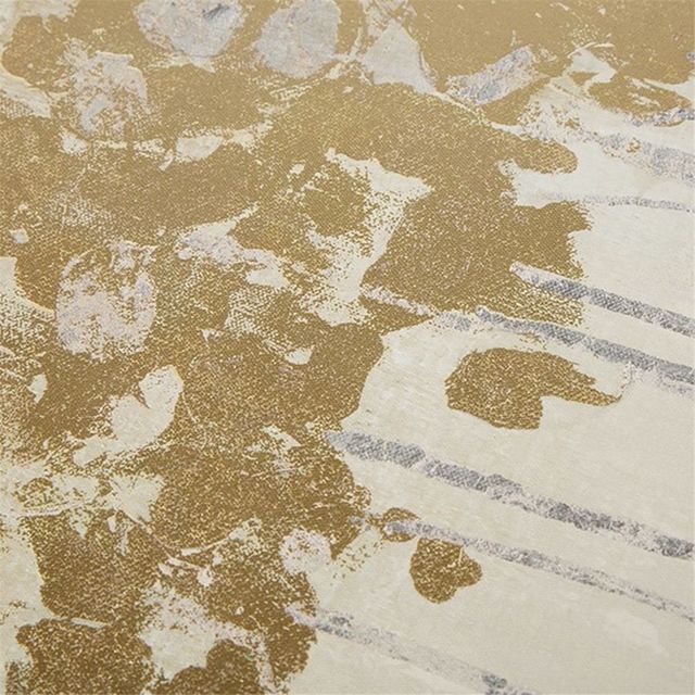 Olliix by Madison Park Taupe Set of 3 Sandy Forest Gel Coat Canvas with Gold Foil Embellishment-4