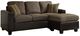 Mazin Furniture Slater 2-Piece Brown Reversible Sofa Chaise Sectional-0
