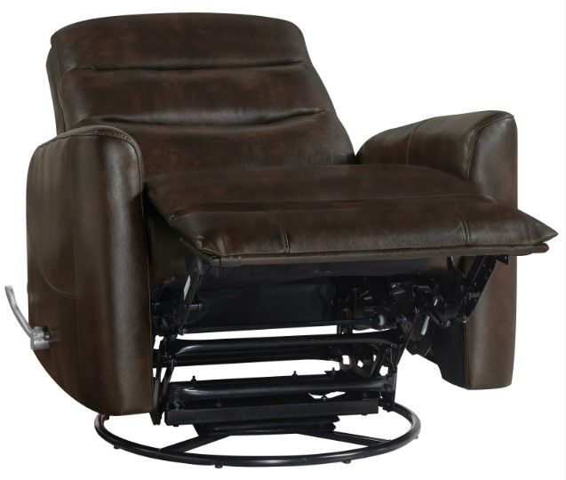 New Classic® Home Furnishings Takami Brown Manual Swivel Recliner-3