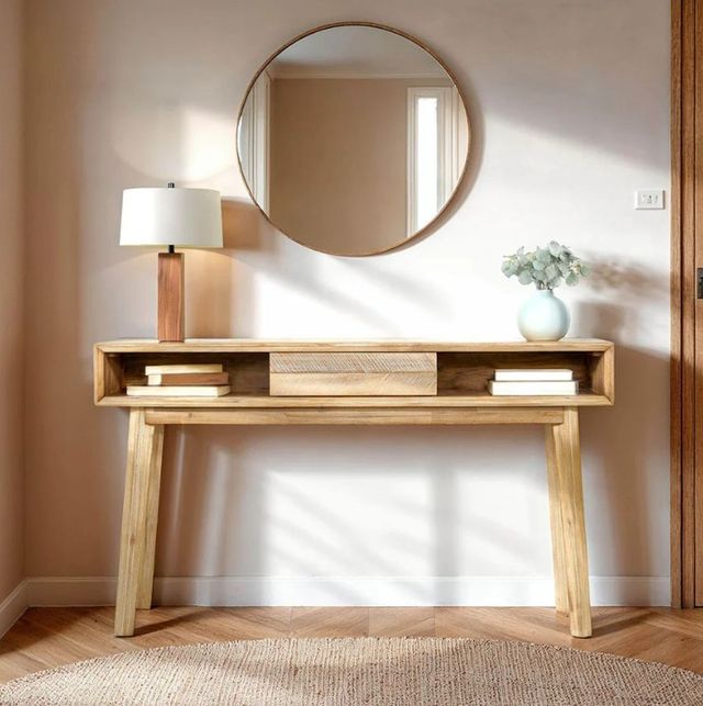 LH Home Gia Light Driftwood Console Table-2